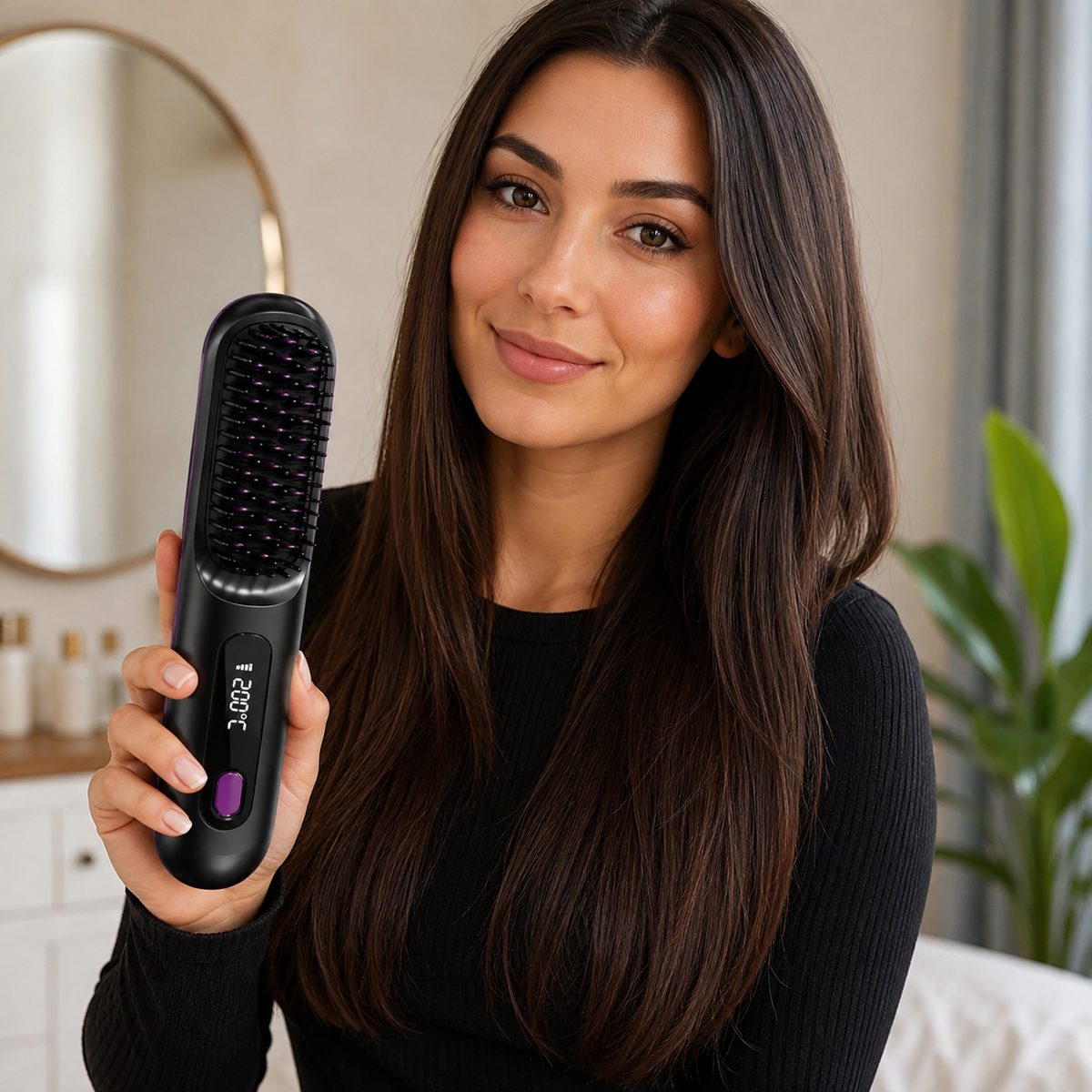 Silkora™- Heated Straightening Brush
