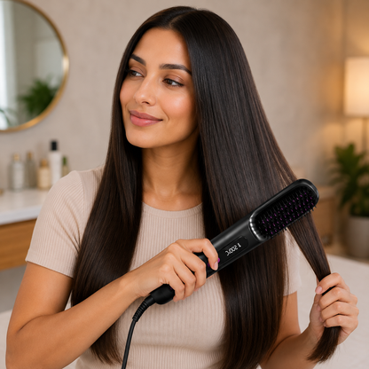 Silkora™- Heated Straightening Brush