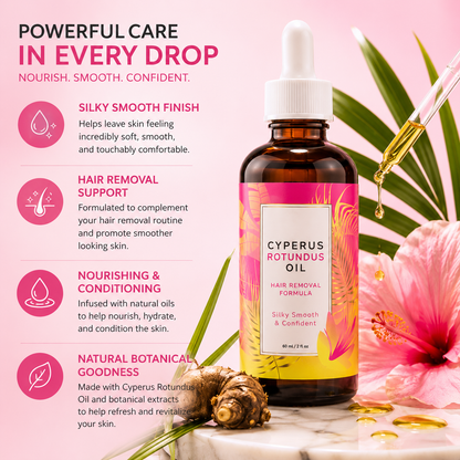 Pure Cyperus Rotundus Oil™– Natural Hair Removal Formula & Growth Inhibitor