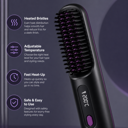 Silkora™- Heated Straightening Brush