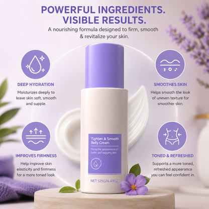 GoPure Tighten & Smooth Belly Cream™- skincare lotion designed to firm and tighten the look of loose