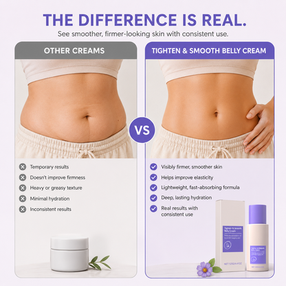 GoPure Tighten & Smooth Belly Cream™- skincare lotion designed to firm and tighten the look of loose