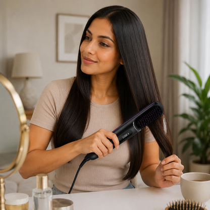 Silkora™- Heated Straightening Brush