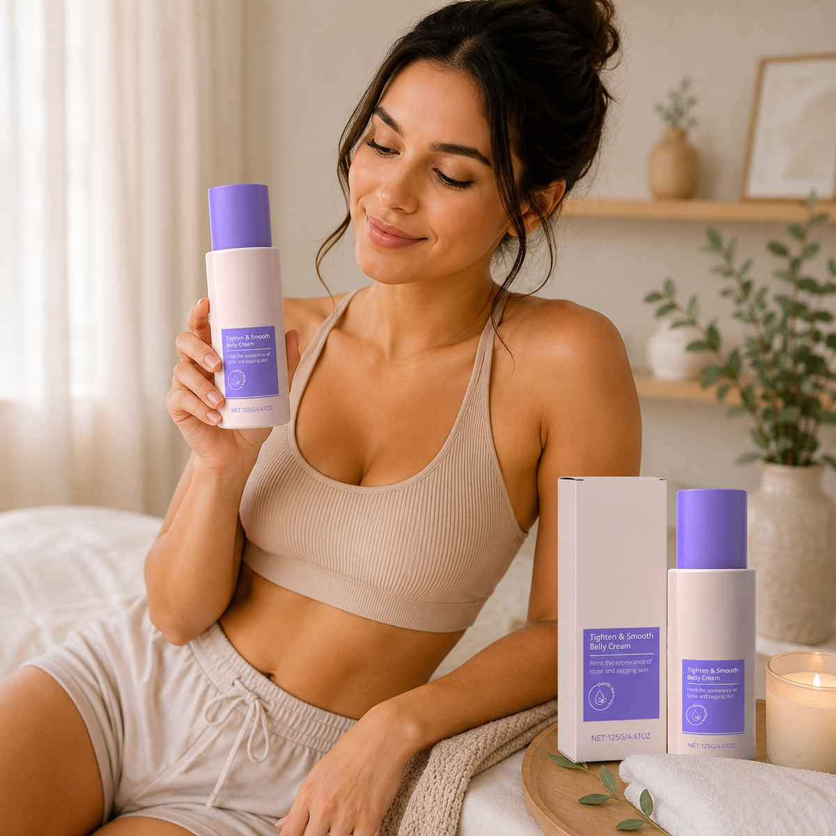 GoPure Tighten & Smooth Belly Cream™- skincare lotion designed to firm and tighten the look of loose