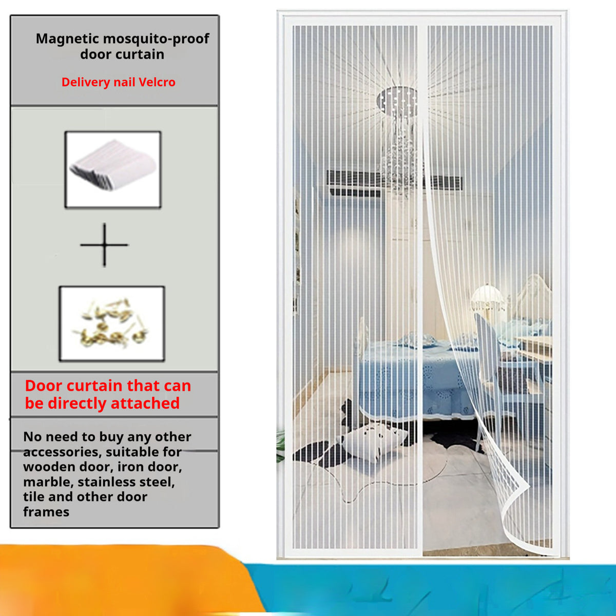 magnetic screen door™- Designed to let fresh air into your home while keeping insects out