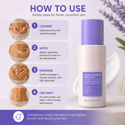 GoPure Tighten & Smooth Belly Cream™- skincare lotion designed to firm and tighten the look of loose
