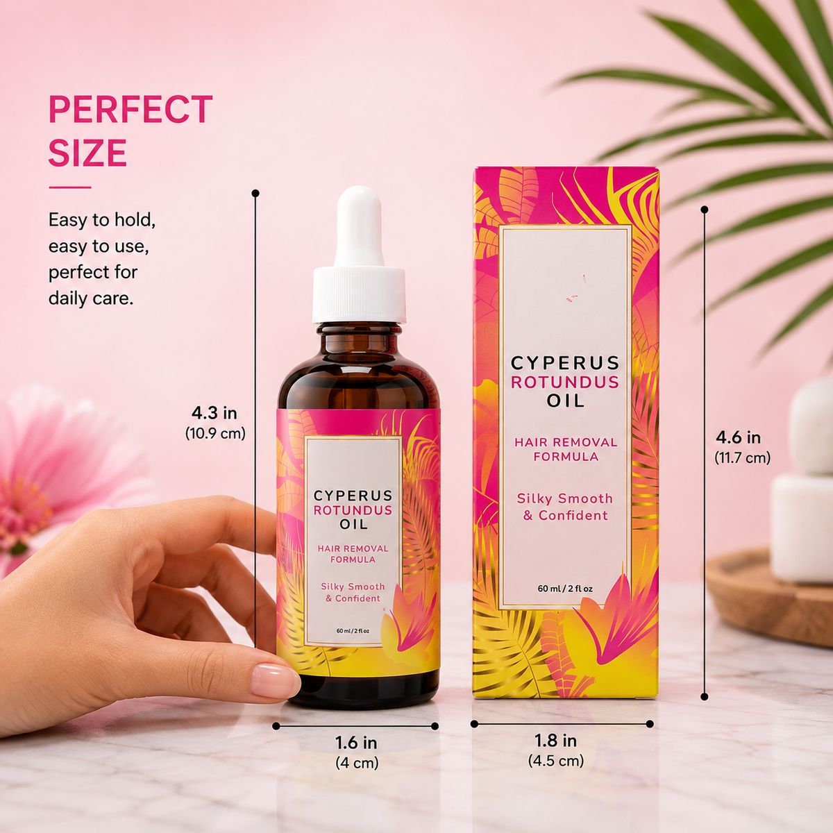Pure Cyperus Rotundus Oil™– Natural Hair Removal Formula & Growth Inhibitor