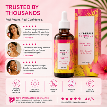 Pure Cyperus Rotundus Oil™– Natural Hair Removal Formula & Growth Inhibitor
