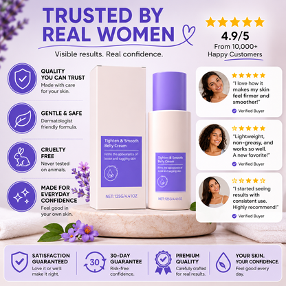 GoPure Tighten & Smooth Belly Cream™- skincare lotion designed to firm and tighten the look of loose
