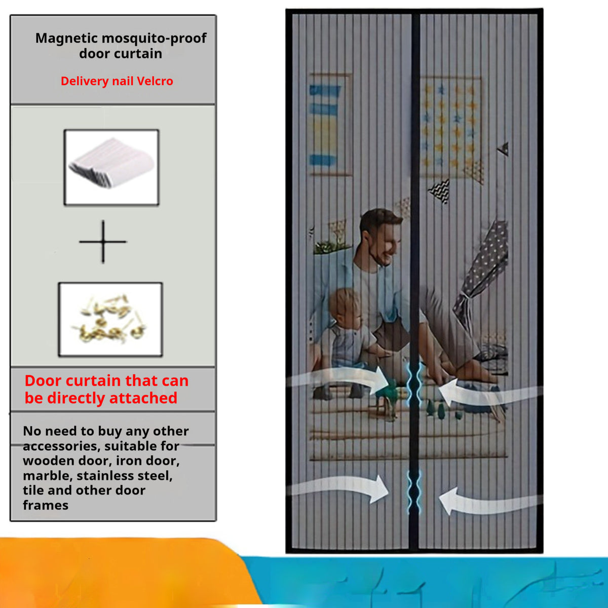 magnetic screen door™- Designed to let fresh air into your home while keeping insects out